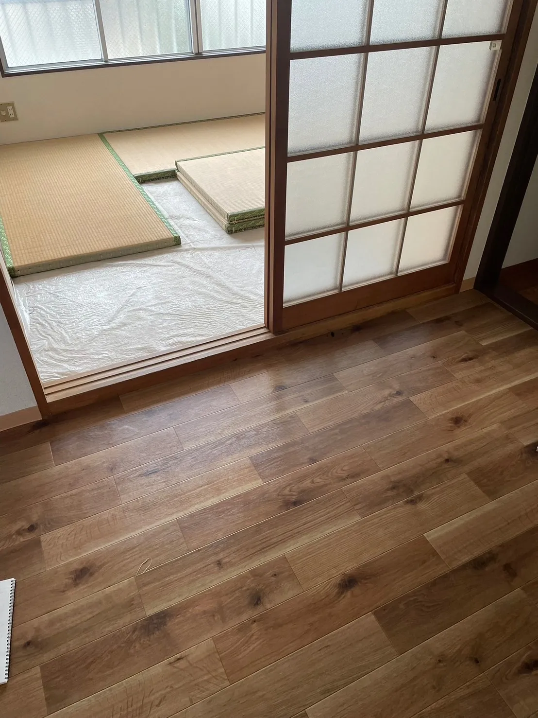 引き戸を取り払い…